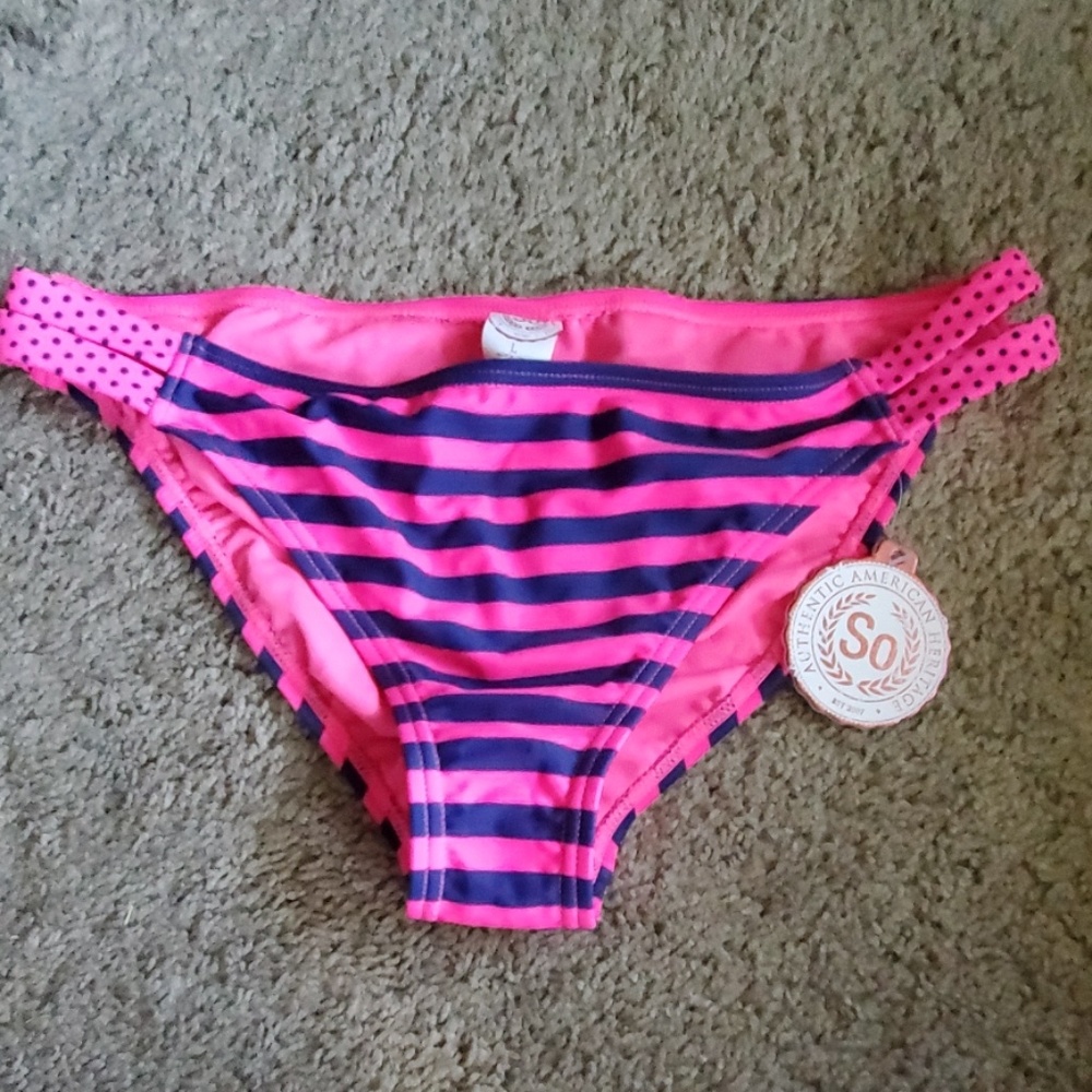 Pink and navy swim bottom size Large
